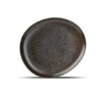CERES – assiette plate 21 x 18,5 H 2 cm noir