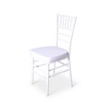 Assise pour chaise chiavari tissu blanc – Image 2