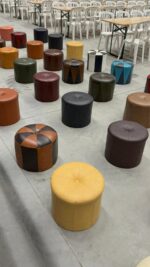 Pouf avec housse orientale